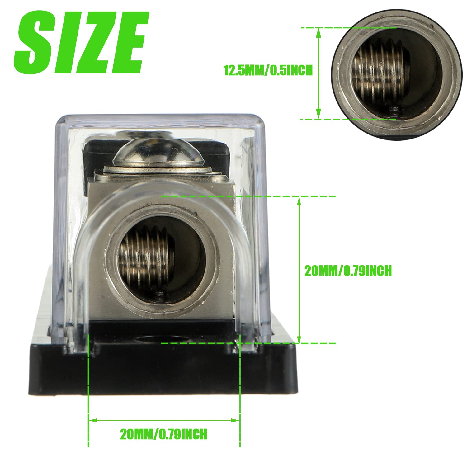 SIGANDG 0/2/4 Gauge AWG Inline ANL Fuse Holder with 100 Amp Fuse