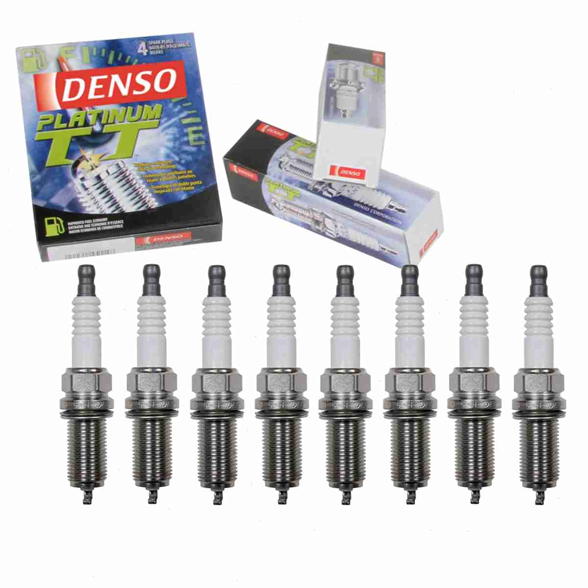 8 pc DENSO Platinum TT Spark Plugs compatible with Toyota Tundra 4.6L 5.7L V8 2007-2017