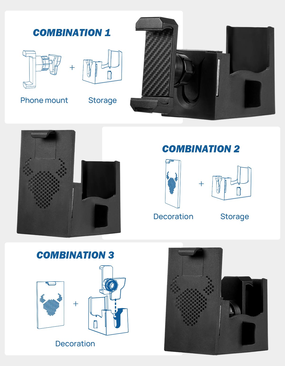 JOYTUTUS Cubby Phone Mount for Ford Maverick 2022-2024, Black Dash Insert Storage Box & Holder, Model A1904-00403-BK