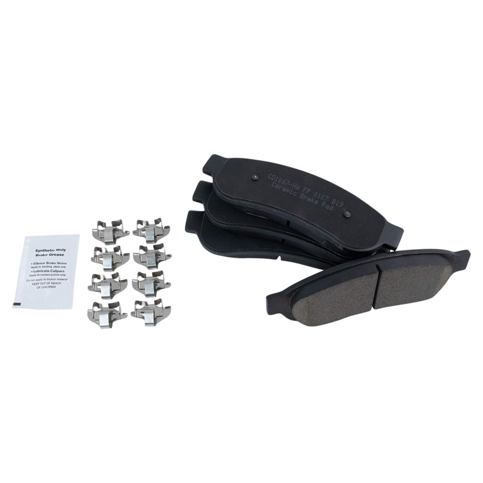 TRQ Rear Brake Pads Ceramic - Compatible with 2008-2012 Ford F-250, 2005-2012 F-350, 2011-2012 F-450 Super Duty