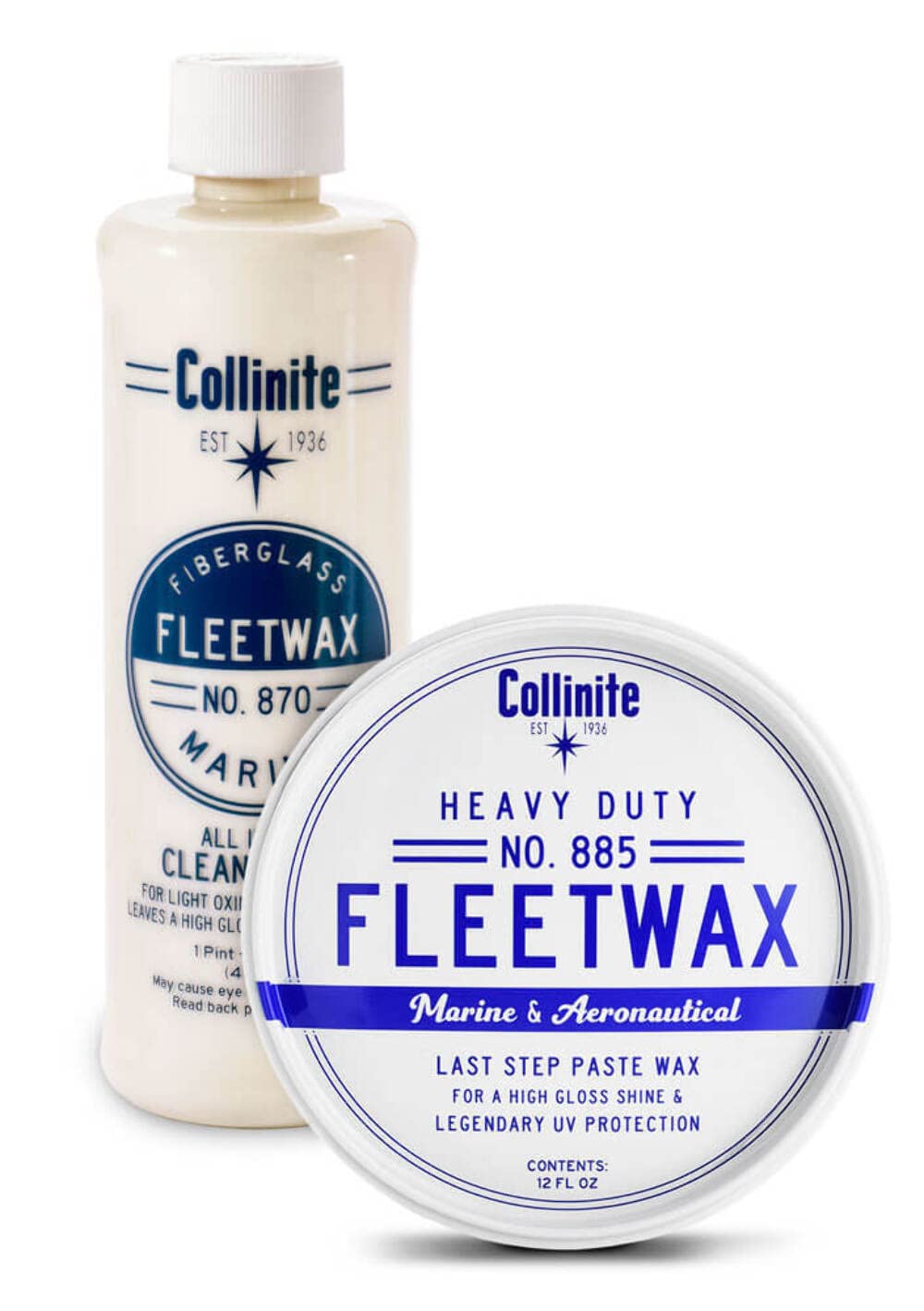 Collinite 870 One Step Fiberglass and 885 Paste Wax Combo