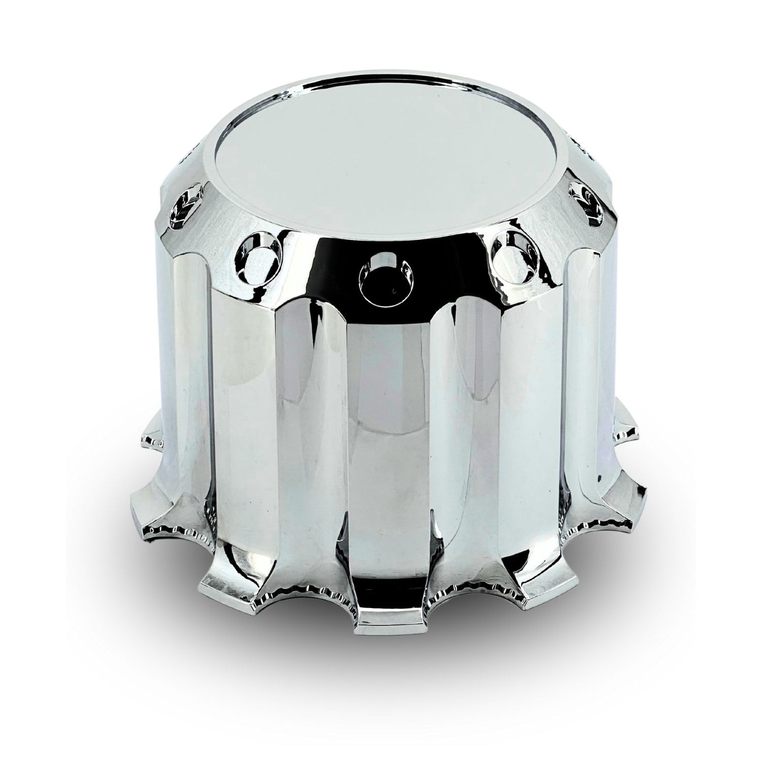 Torque TR634 Luxury Chrome Wheel Cover Set - Front & Rear Axle Kit with Lug Nut Covers for Semi Trucks - Installation Tool Included