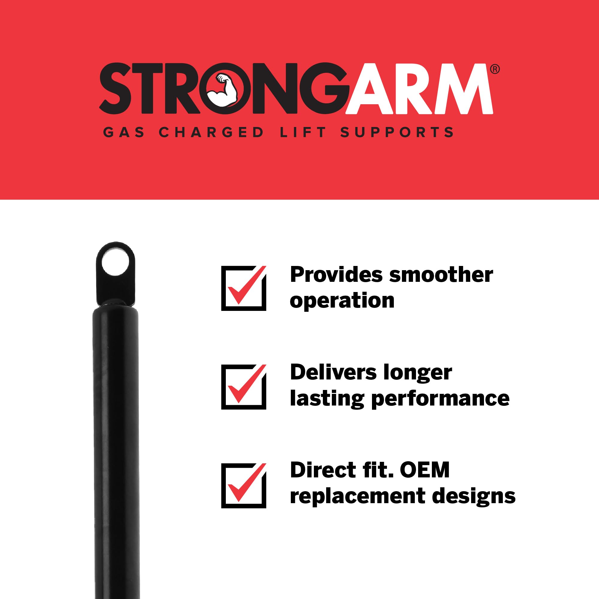 Strongarm 4525 Hood Lift Support, Pack Of 1, Black