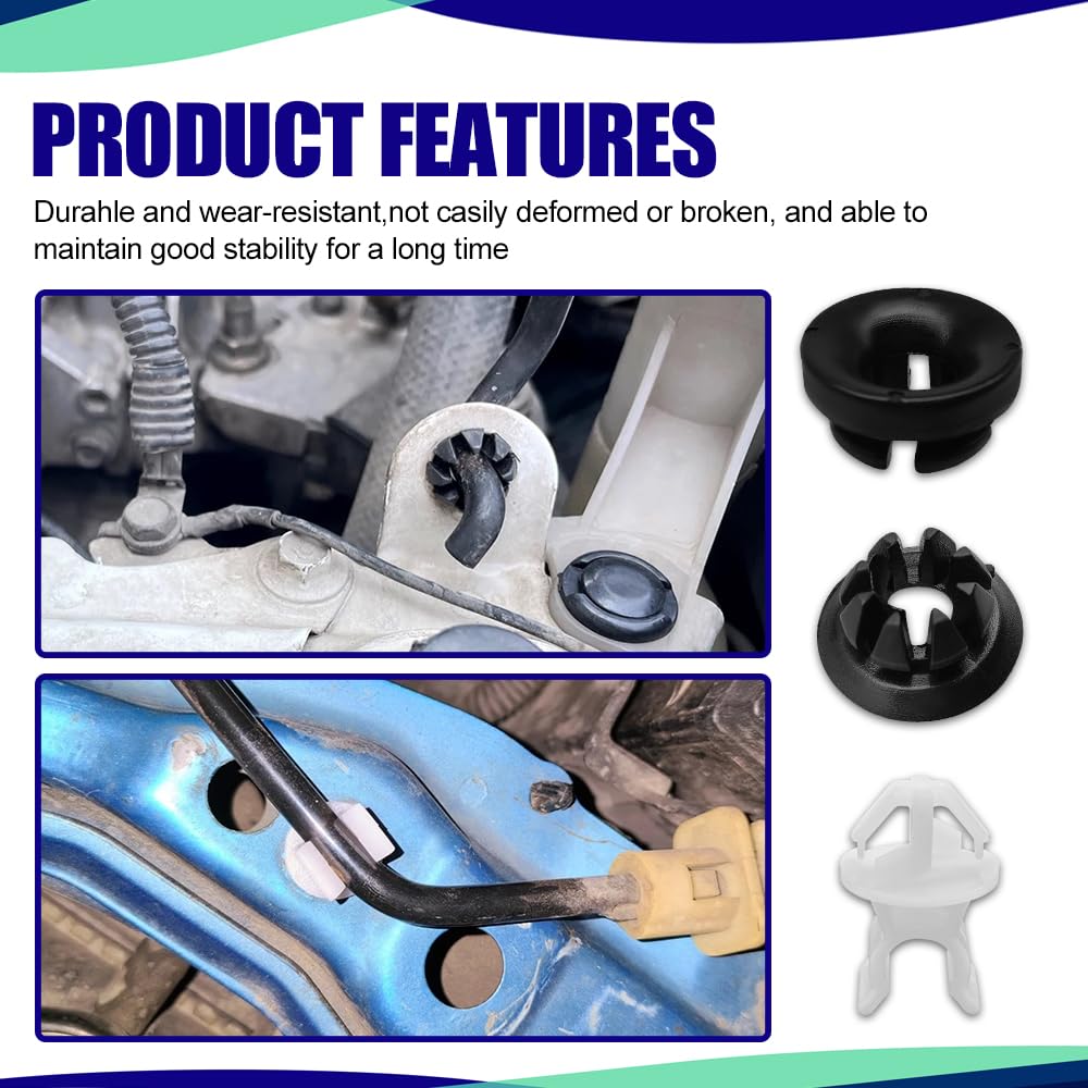 30PCS Hood Prop Rod Holder, Car Hood Holder, Black White Hood Rod Grommet Clips, 91503-SS0-003 91604-SD2-013 Car Engine Hood Sta