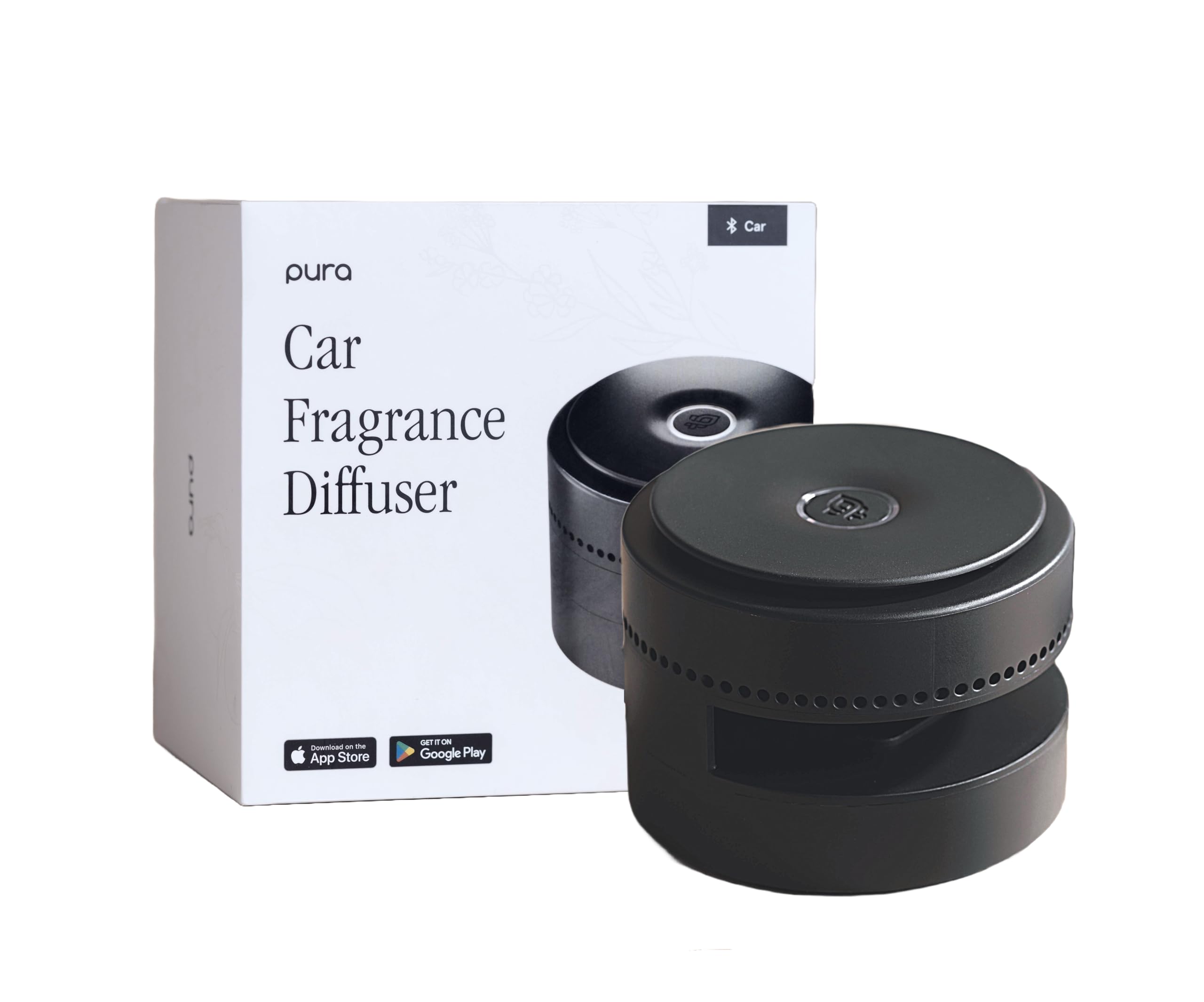 Pura Car Diffuser - Smart Car Aroma Diffuser For Luxury Fragrances - Car Air Diffuser With Usb-C Cable - Auto Start & Start - Ad