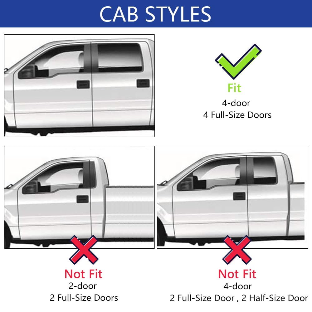 Tape-on Rain Guards for 2001-2007 Chevy Silverado/GMC Sierra 1500 Crew Cab, for 2001-2007 Silverado/Sierra 1500 Crew Cab Accesso