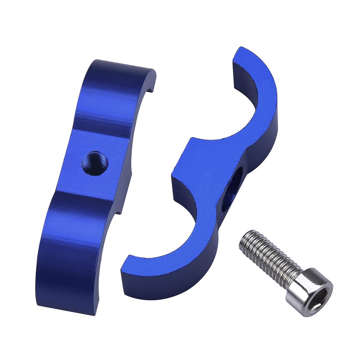 6An Hose Separator Clamp Fuel Line Mounting Clamps Aluminum Hose Fitting Adapter For 3/8 Fuel Hose, Oil Line, Brake Line, Water