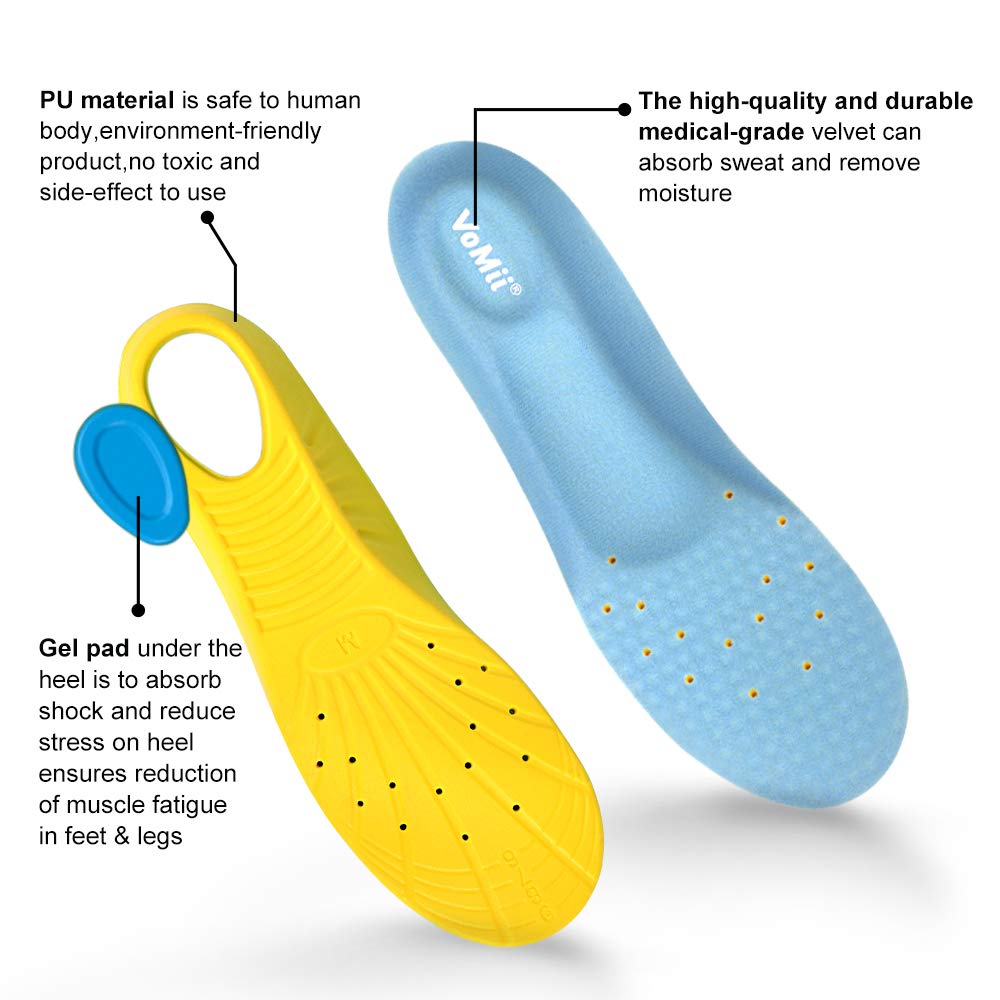 Shoe Insoles For Men Women And Kids, Memory Foam Insoles, Comfortable Sports Shoe Inserts For Shock Absorption And Relieve Foot