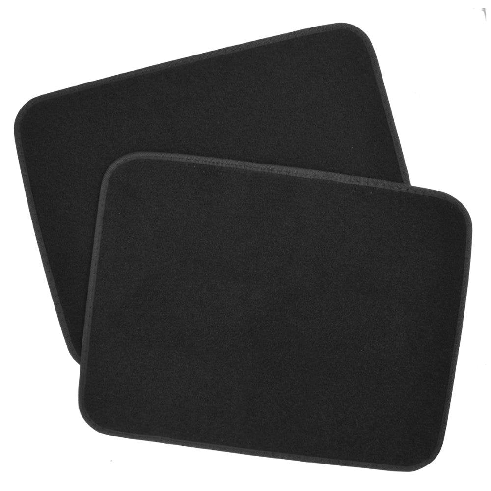 BDK Batman Carpet Car Floor Mats - 4-Piece Set, Rubber Backing, Black & Yellow Logo, Model WBMT-1301