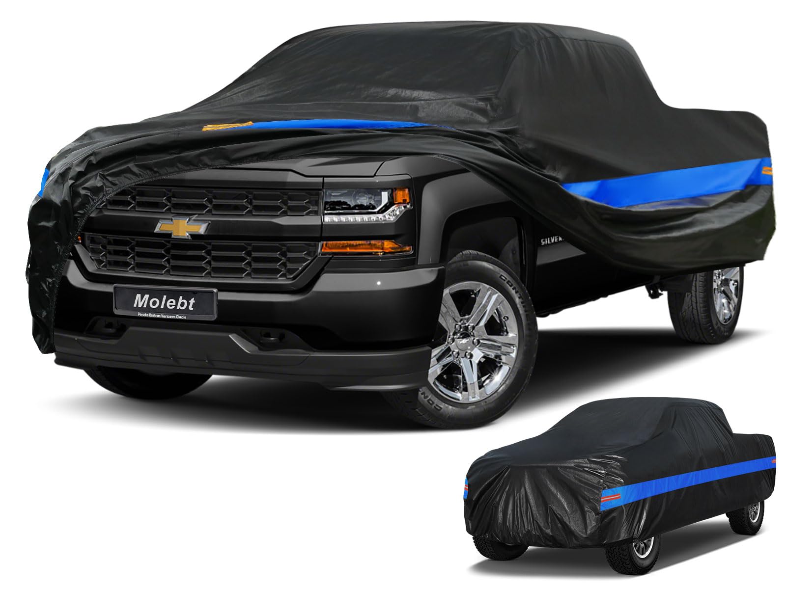 Molebt Pickup Truck Cover Waterproof All Weather, Full Exterior Truck Car Covers Snow Sun Protection, Fit Toyota Tacoma/Tundra,