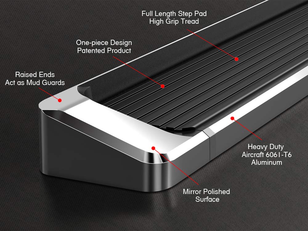 APS Running Boards Style Compatible with Ford F150 2015-2025 Regular Cab & F-250 F-350 Super Duty 2017-2025 (Nerf Bars Side Step