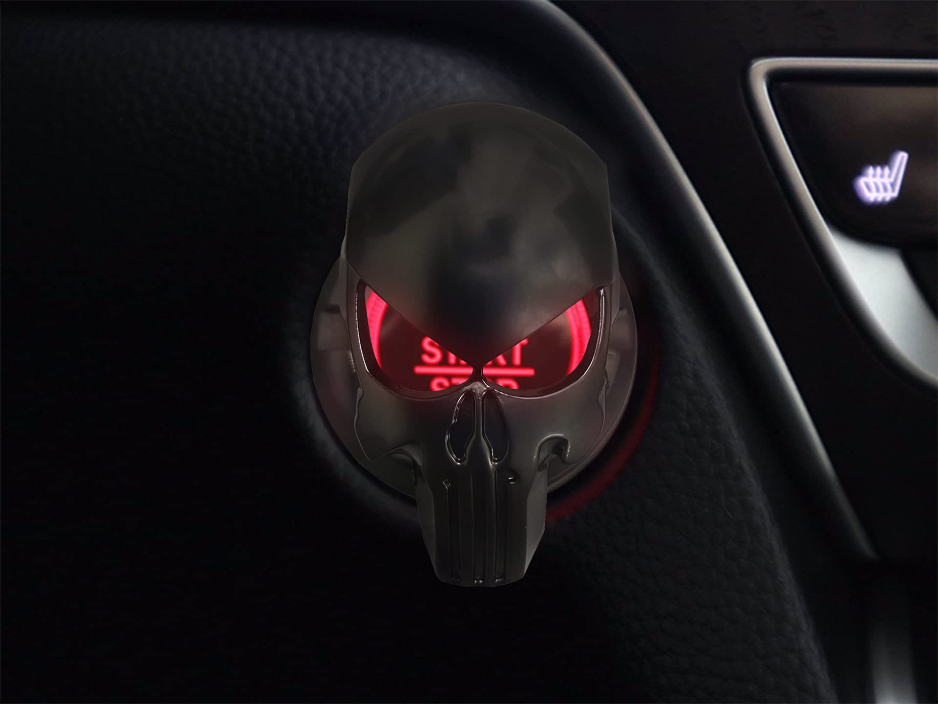 Car Engine Start Stop Button Cover Punisher Push To Start Button Ignition Cover Anti-Scratch Universal Button Decoration Ring (1