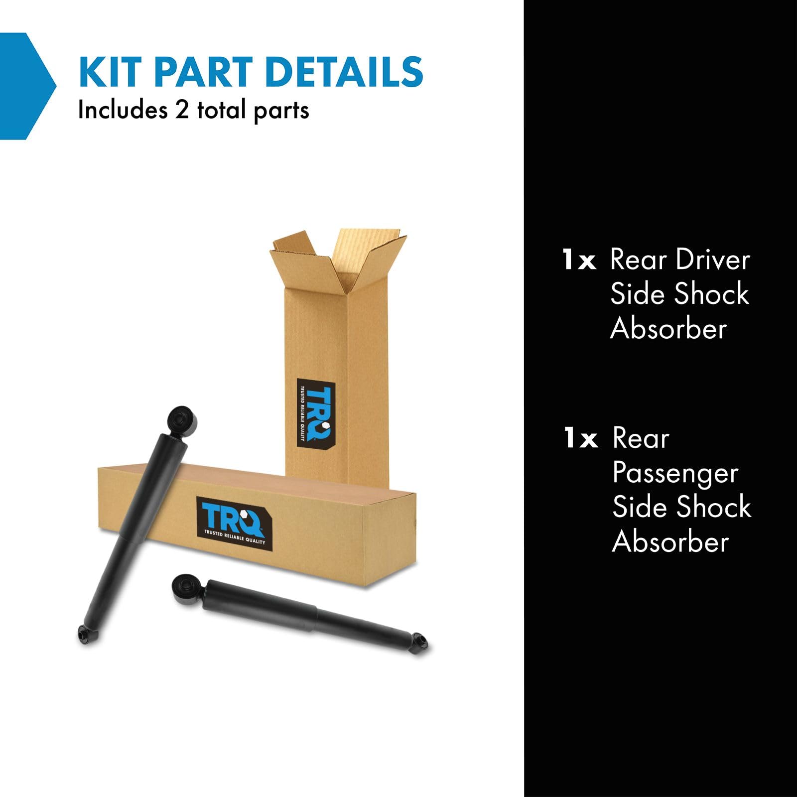 Trq Rear Shock Absorber Set Compatible With 2003-2006 Kia Sorento