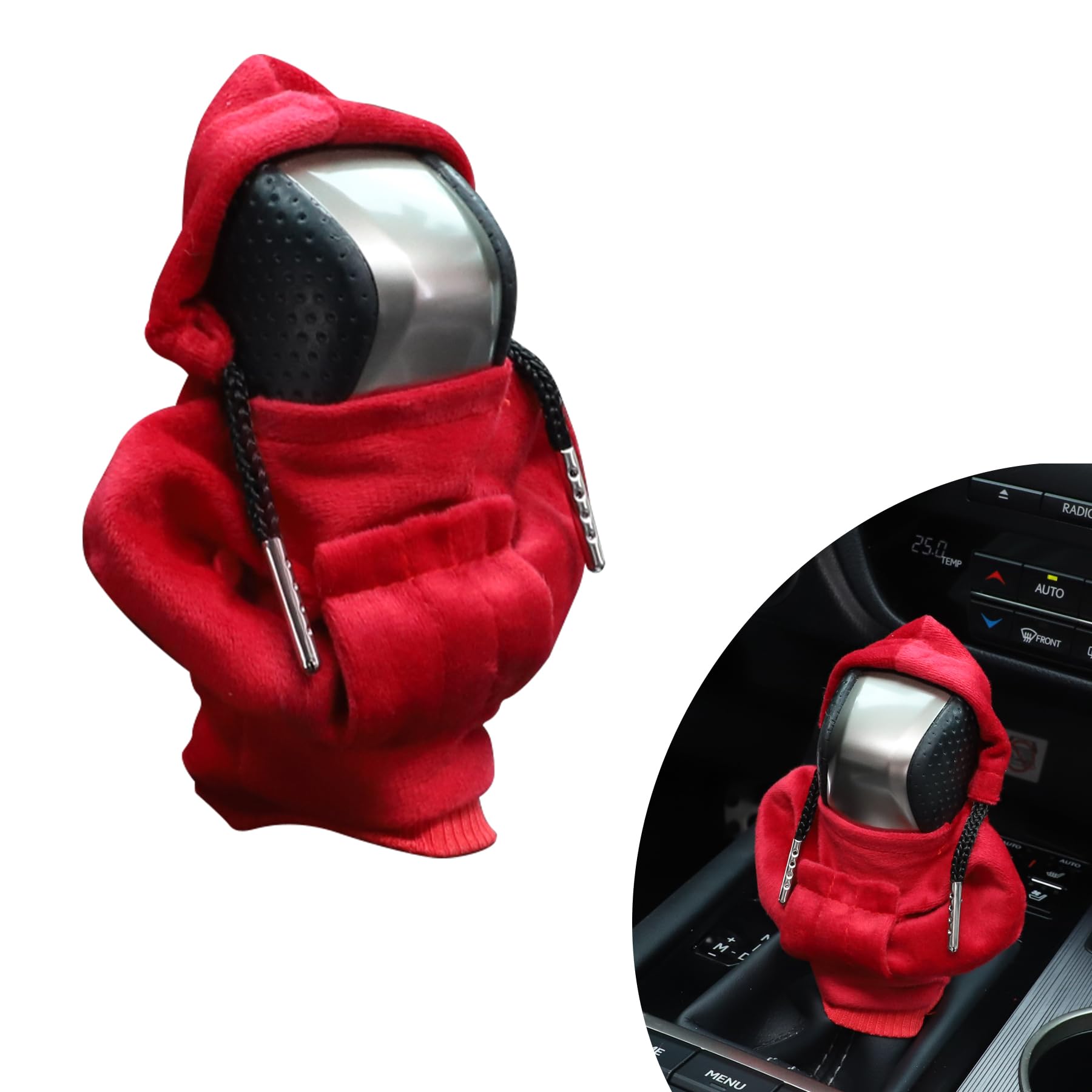 Garhomxy Car Shifter Knobs Cover Hoodie, Car Gear Shift Knob, Cute Hoodie For Car Gear, Automatic Shift Knobs Decoration, Car In