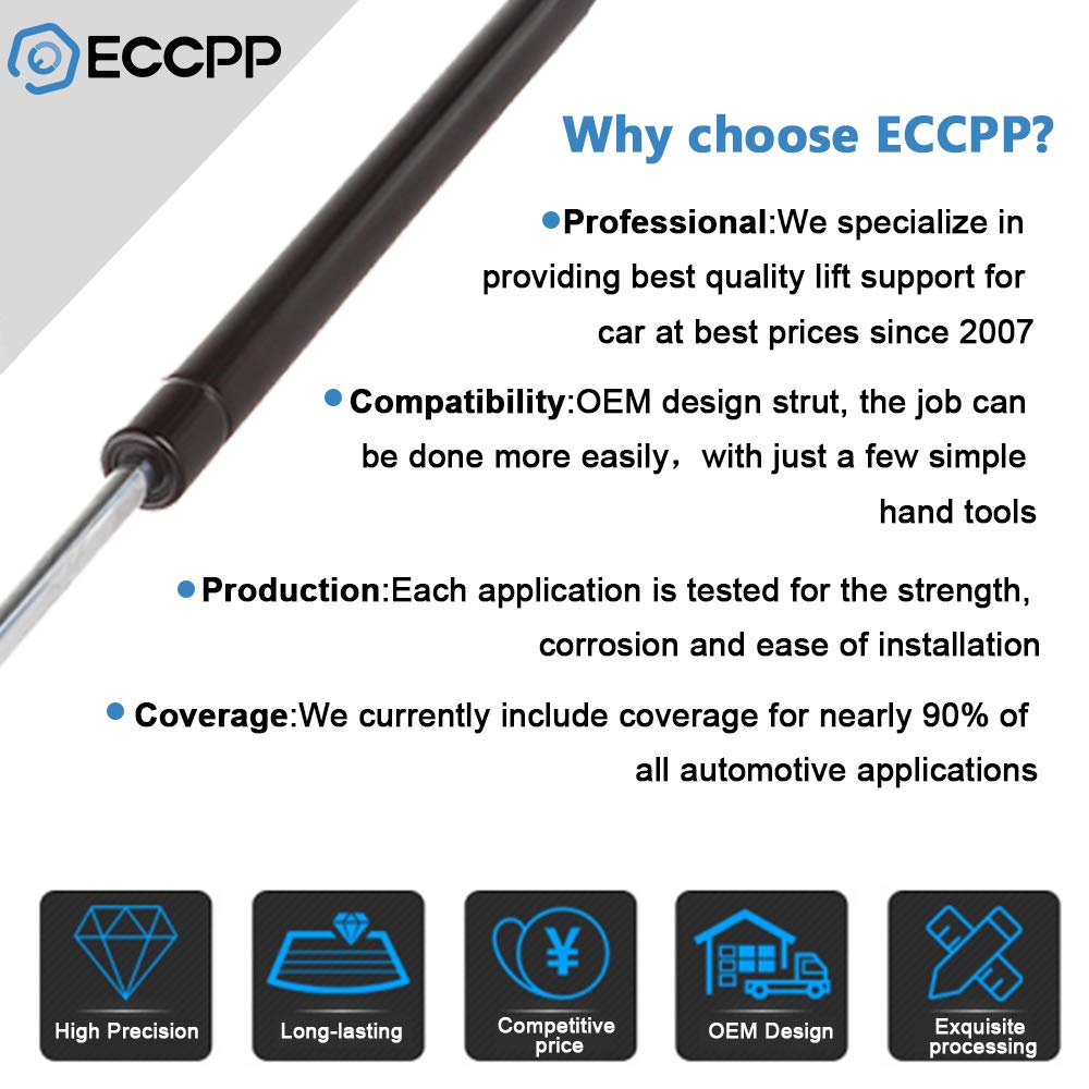 Eccpp Lift Supports Rear Hatch Struts Gas Springs Shocks For Acura Rsx 2002-2006 Compatible With 6145 Strut Set Of 2