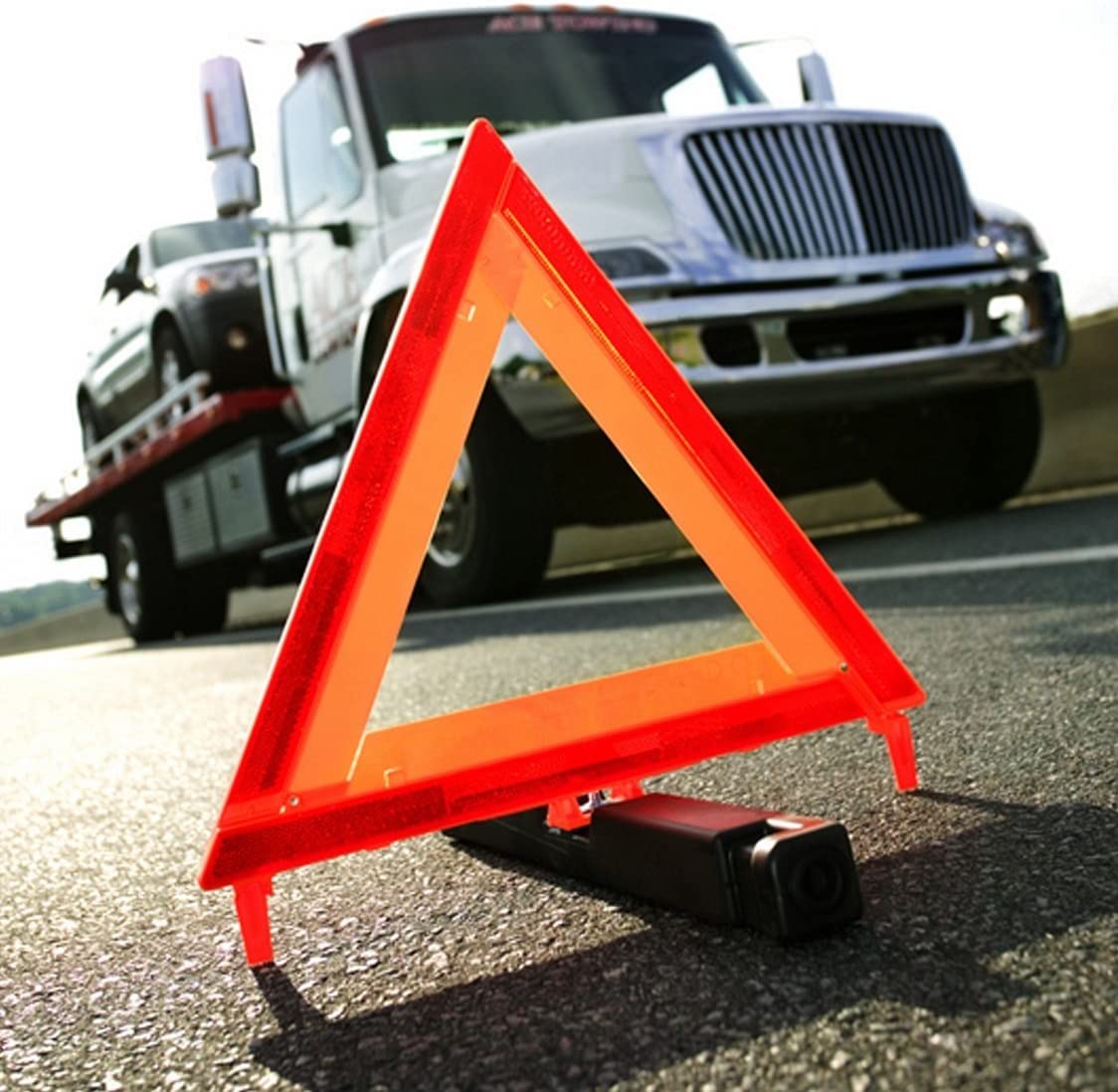 Cartman 12 Pack Warning Triangle,Enmergency Reflector, Emergency Triangles For Vehicles,Triangle Kit With Case (Without Sand)