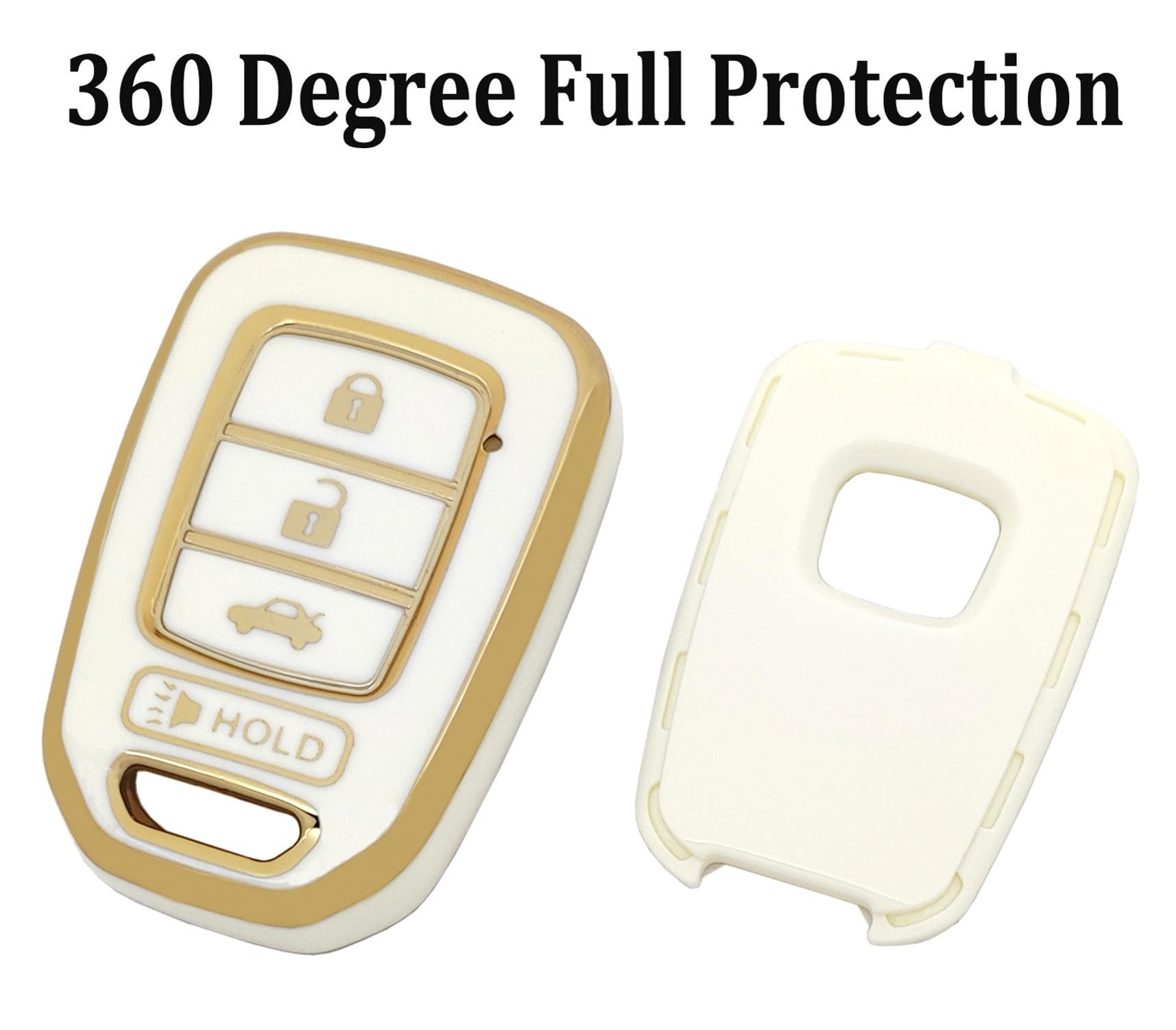 Arruweer Key Fob Cover For Honda Soft Tpu Key Fob Case Holder Protector Compatiable With Honda Accord Civic Cr-V Hr-V Accessorie