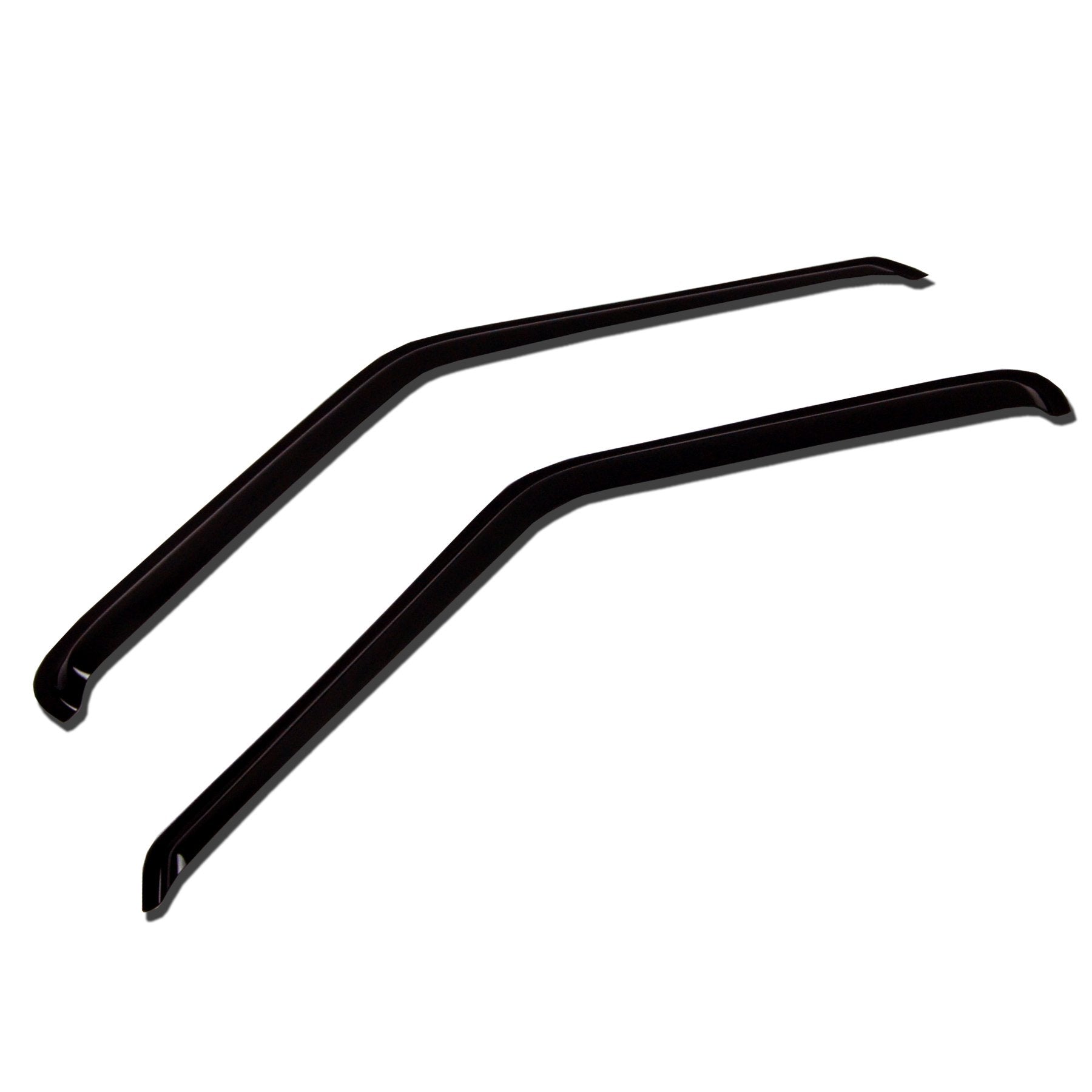 TuningPros WV-179-3 Window Visor Deflector Rain Guard Dark Smoke 2-pc Set