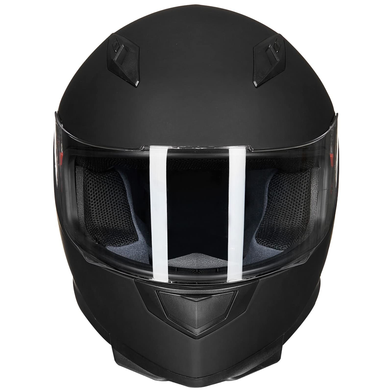 Ilm Full Face Motorcycle Street Bike Helmet With Removable Winter Neck Scarf + 2 Visors Dot Model-Jk313 (L, Matte Black)