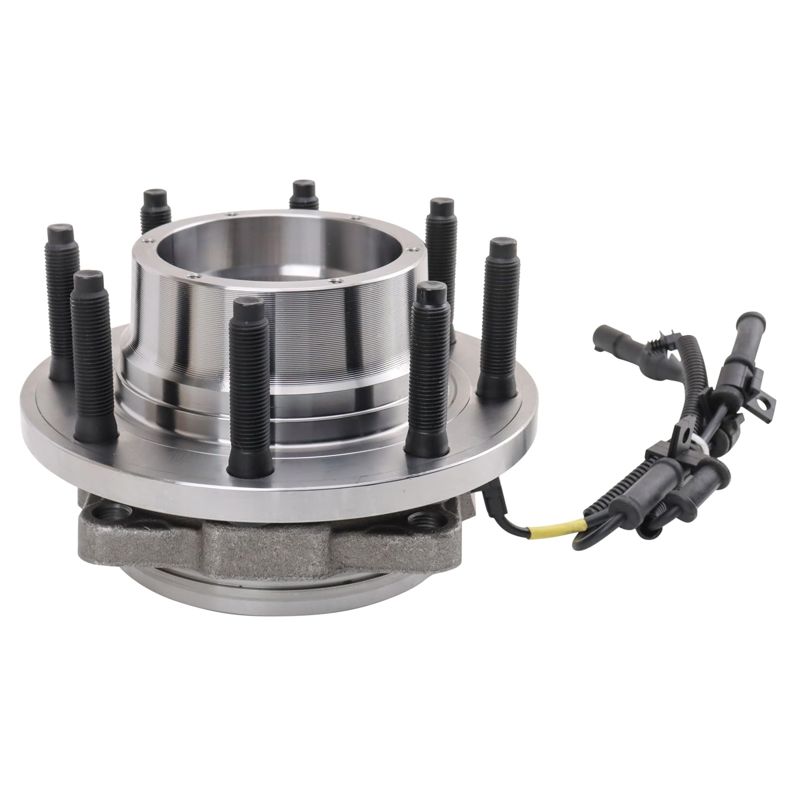 TRQ Front Wheel Bearing & Hub Assembly 4WD with ABS Sensor for 2005-2010 Ford F-250/F-350/F-450/F-550 Super Duty, Model BHA500