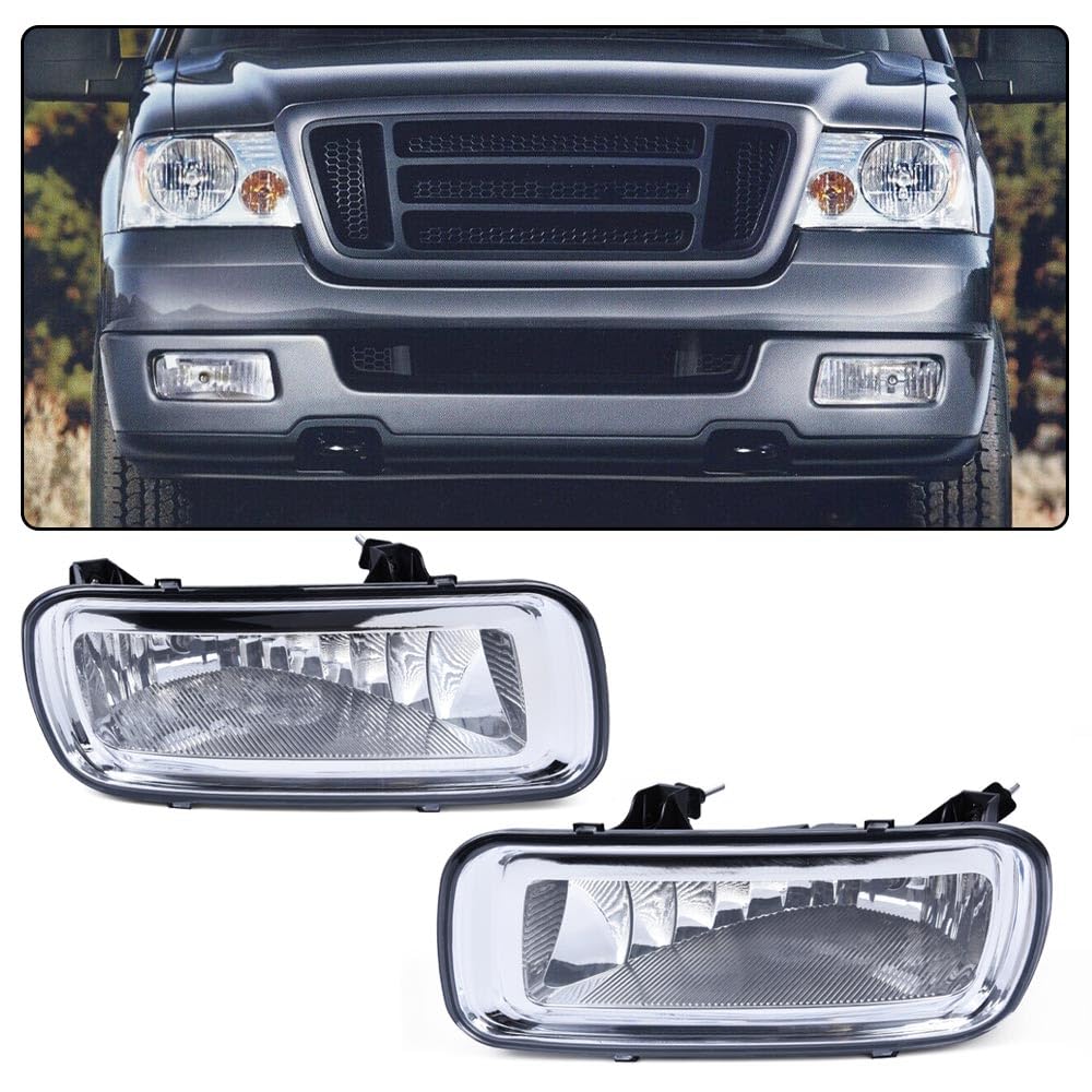 G-Plus Fog Lights Lamp Set Compatible With Ford F150 2004-2006/ Compatible With Lincoln Mark Lt 2006 Driver Left And Passenger R
