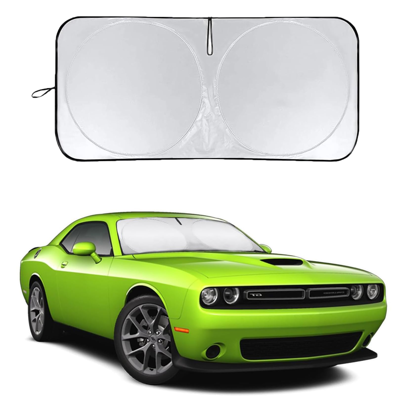 For Challenger Windshield Sun Shade Sunshade For 2019-2024 Dodge Challenger Coupe, Srt Hellcat, Redeye, Gt, Rt, Ta Coupe, Widebo