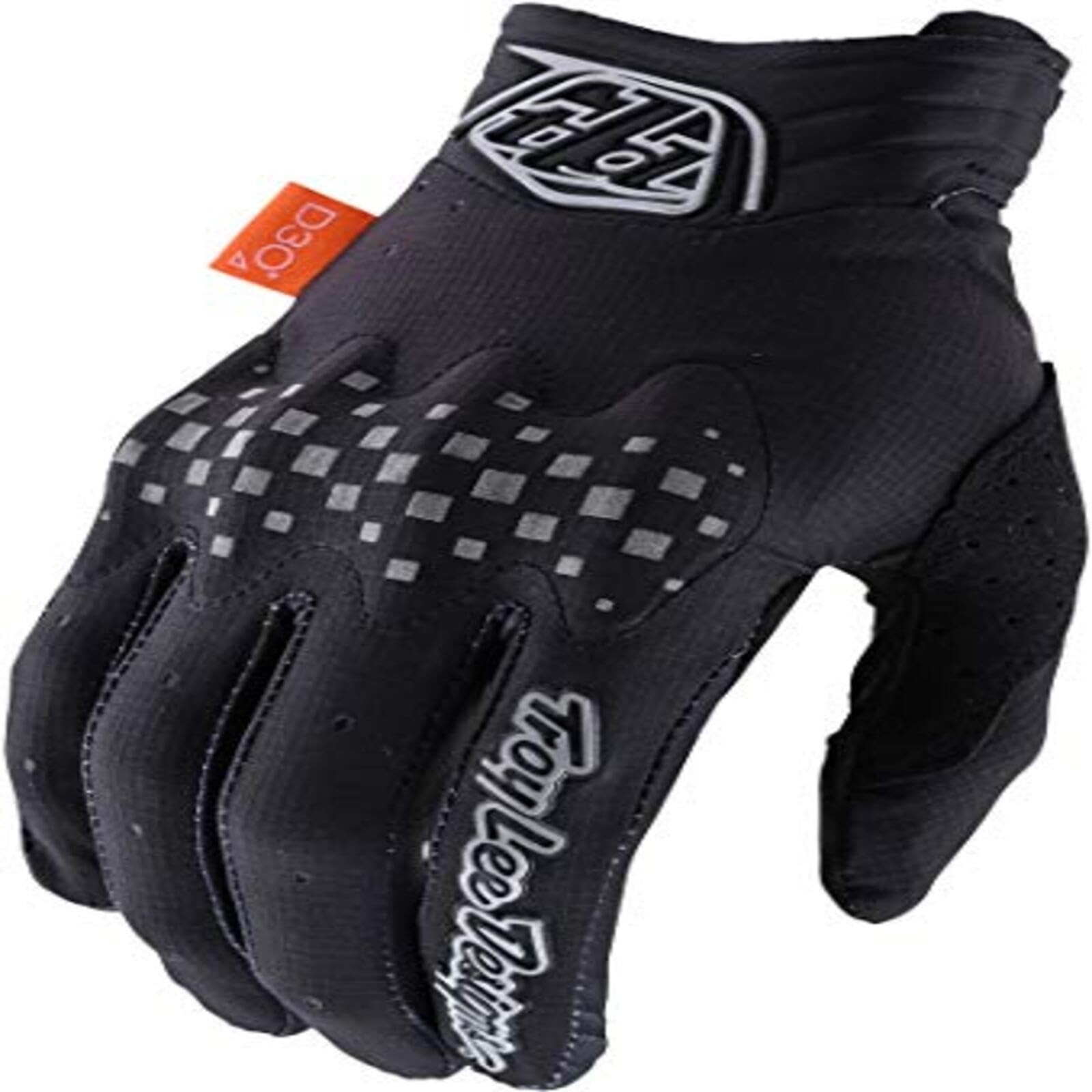 Troy Lee Designs Motocross Motorcycle Dirt Bike Racing Mountain Bicycle Riding Gloves, Gambit Glove (Black, Small)