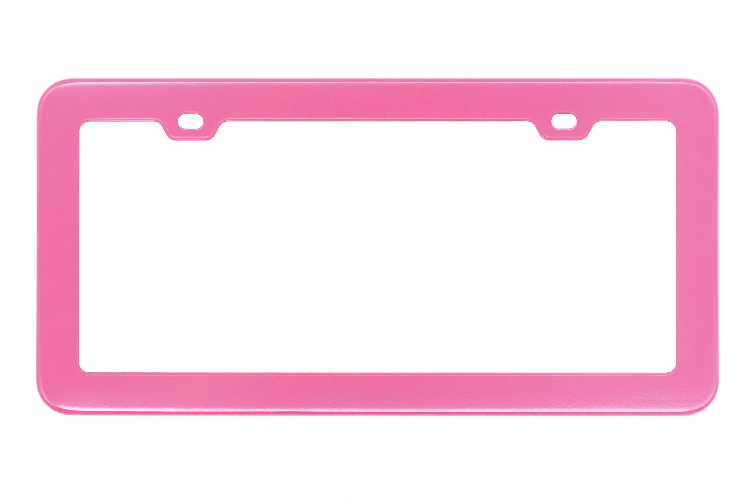 Creathome 2Pcs Stainless Steel License Plate Frames With Shining Blue Color