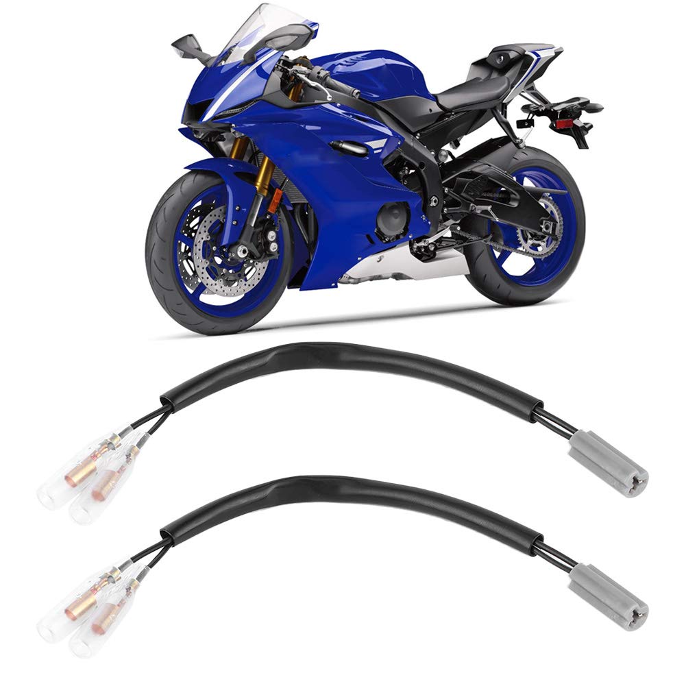for Yamaha Turn Signal Adapter Replacement, 7.5in Turn Signal Wiring Adapter Plug Motorcycle Parts Signal Lights Retrofit for YZ