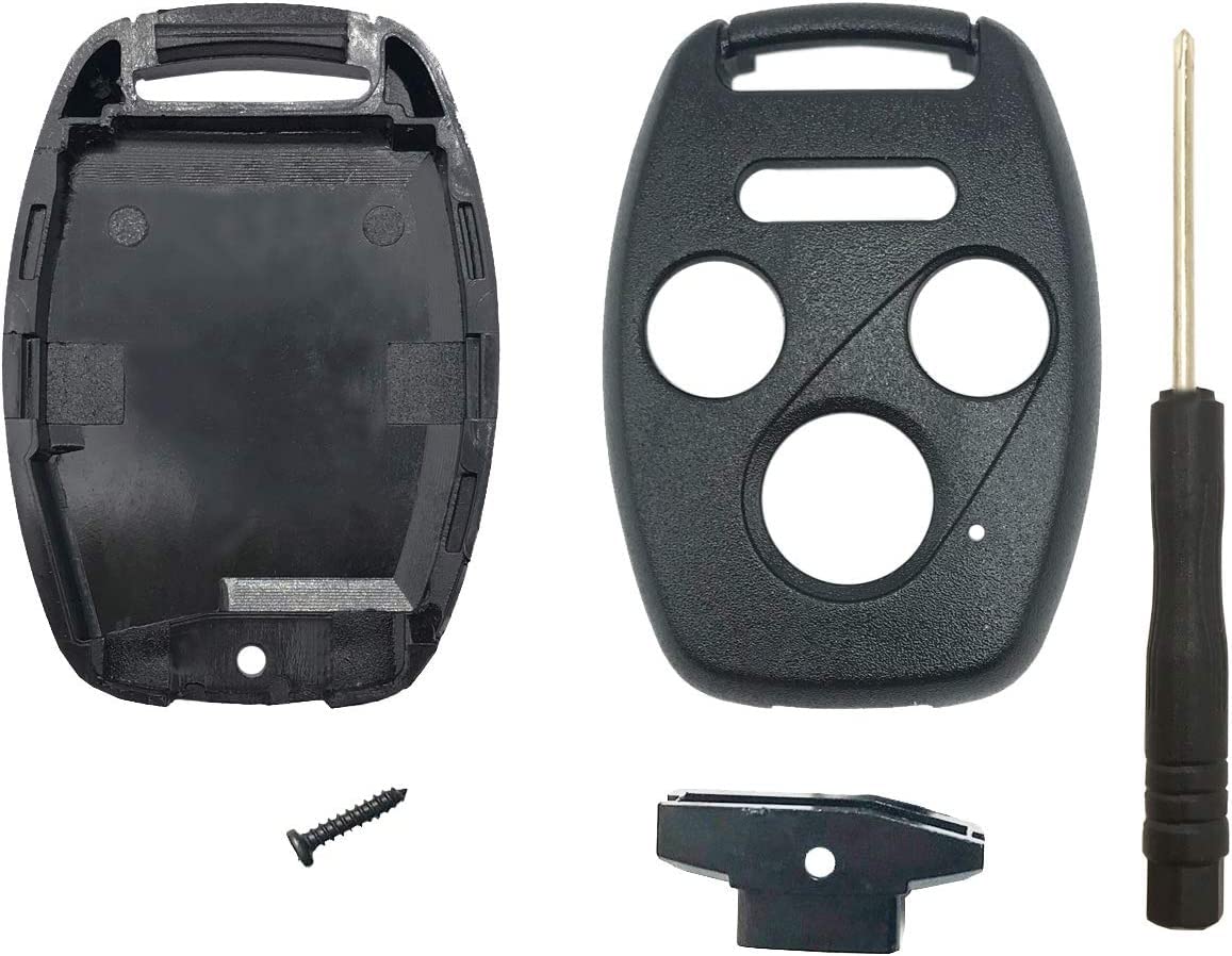 3+1 Buttons Replacement Key Fob Cover Case fit for Honda 2003-2012 Accord 2006-2013 Civic EX 2009-2015 Pilot 2005-2006 CR-V Ridg