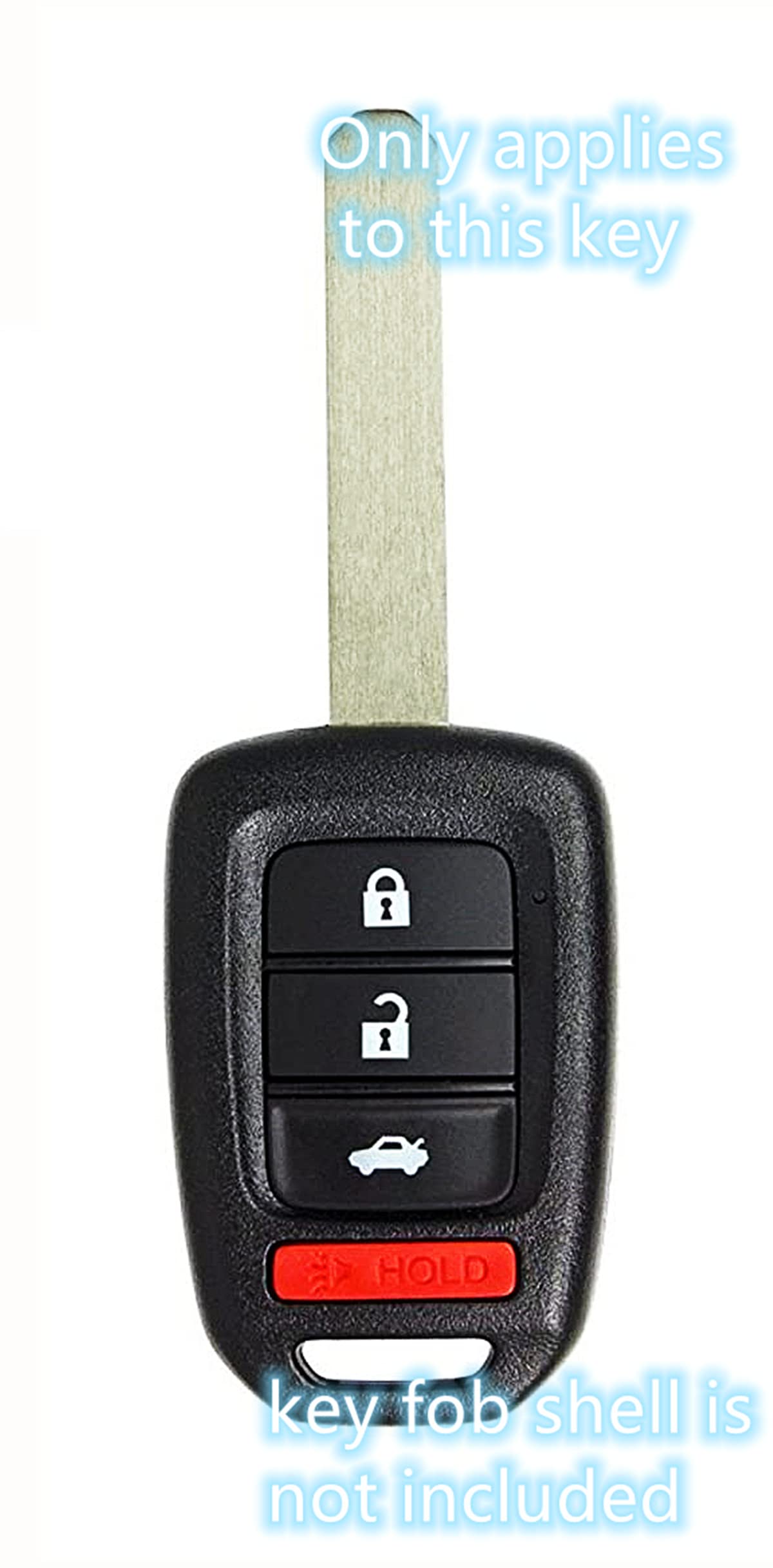 Silicone Key Fob Cover Case Compatible With Honda Accord Civic Crosstour Cr-V Hr-V.Part Number:Mlbhlik6-1Ta (Only Fit Straight K