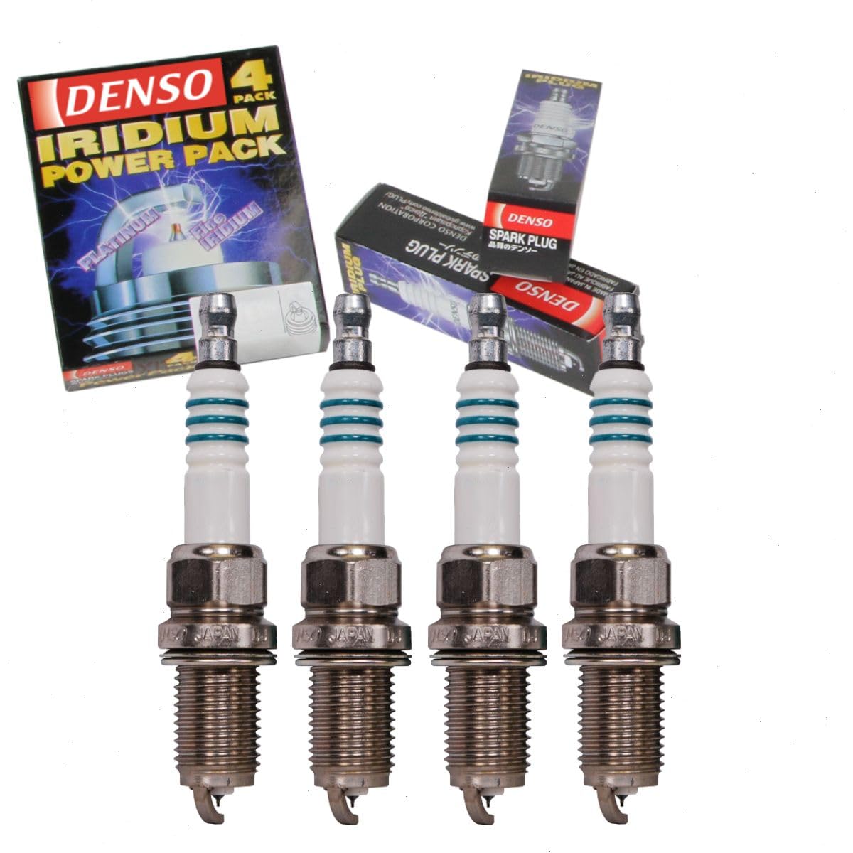 4 pc DENSO Iridium Power Spark Plugs compatible with Toyota Tacoma 2.4L 2.7L L4 1995-2004