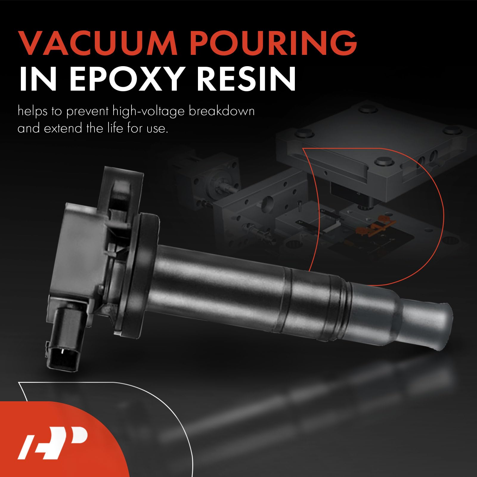 A-Premium Ignition Coil Compatible With Toyota & Scion Vehicles - 1.3L 1.5L Dohc - Echo 2000-2005, Prius 2001-2009, Prius C 2012