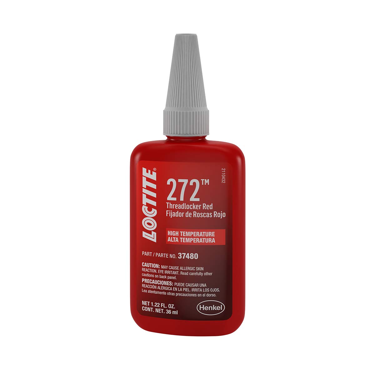 Loctite 272 Automotive Threadlocker Red - High Temp Thread Lock, Heavy-Duty High Strength Applications, Works on All Metals - 36