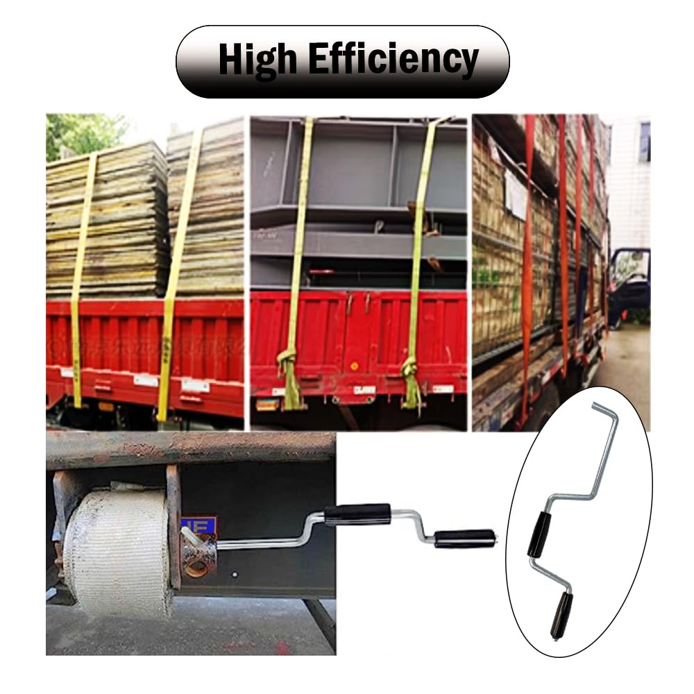 Quality Life Winch Strap Winder for Flatbed Trailer, Winding Straps Roll-up Hand Roller, Tie-Downs Winch Straps for Truck Traile