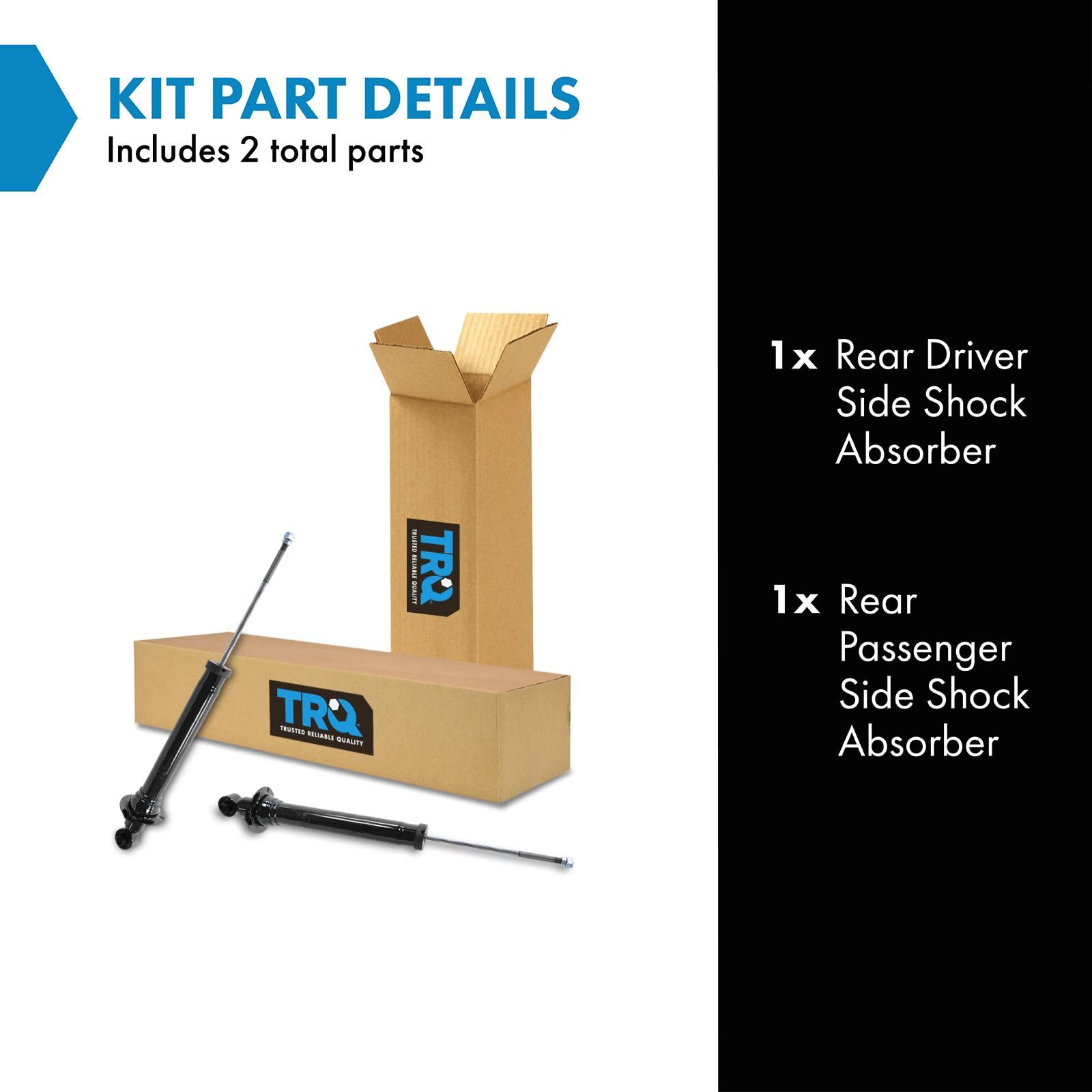 Trq Rear Shock Absorber Set Compatible With 2001-2005 Lexus Is300