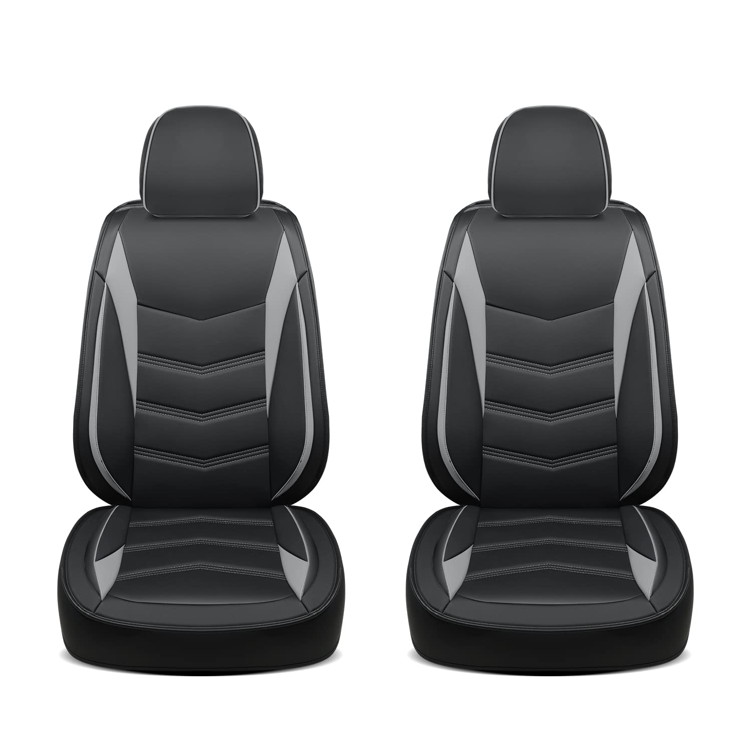 Luckyman Club Tacoma Custom Seat Covers Full Set, Fit 2024-2025 Tacoma Double/Crew Cab, With Waterproof Faux Leather (Full Set,