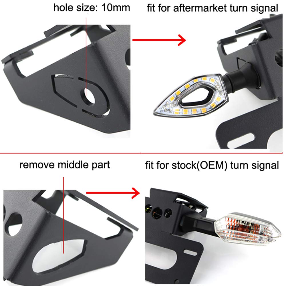 Xitomer Tail Tidy/Fender Eliminator Kits, Fit for 2023 Ninja ZX-6R ZX6-R 636 2019 2020 2021 2022, for OEM License Plate Light, C