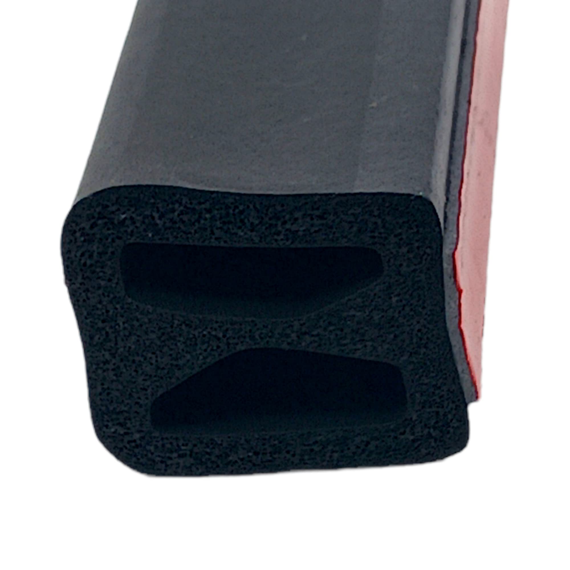 ESI Front Rail Seal XL - EPDM Rubber for Truck Caps, Fills Height Gap .488" to 1", Model FRSXL-66R