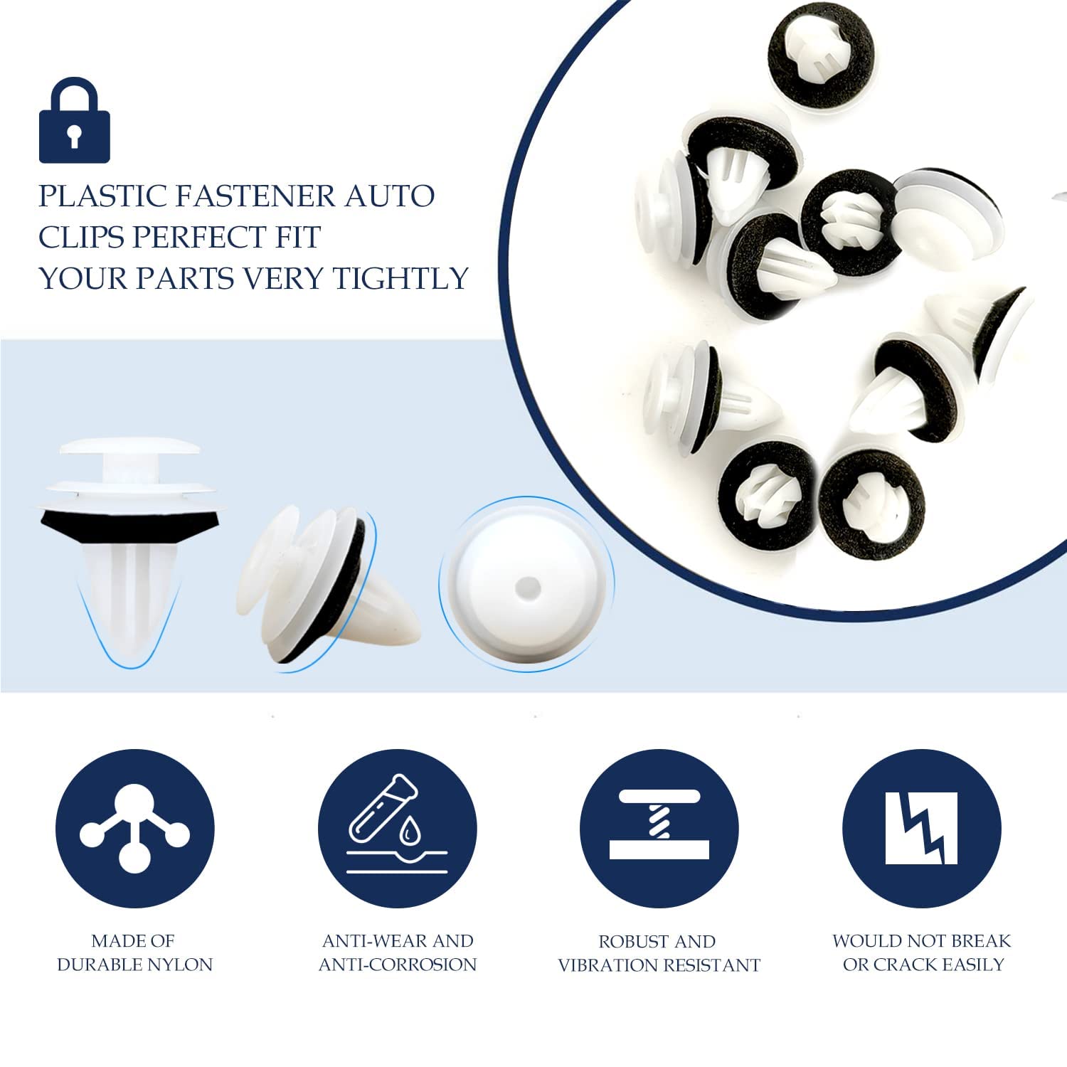 50PCS Door Trim Panel Retainers Clips Compatible with Toyota, Lexus, Camry, High Lander, RAV4, FJ Cruiser, 4-Runner ES 350, GX 4