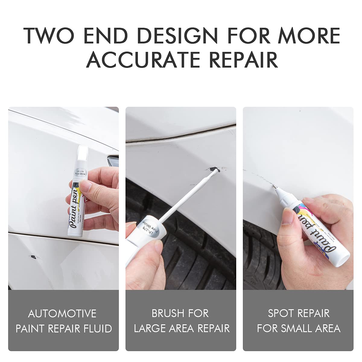 XTryfun Touch Up Paint for Cars Paint Scratch Repair, Waterproof Auto Scratch Remover Pen (Black)
