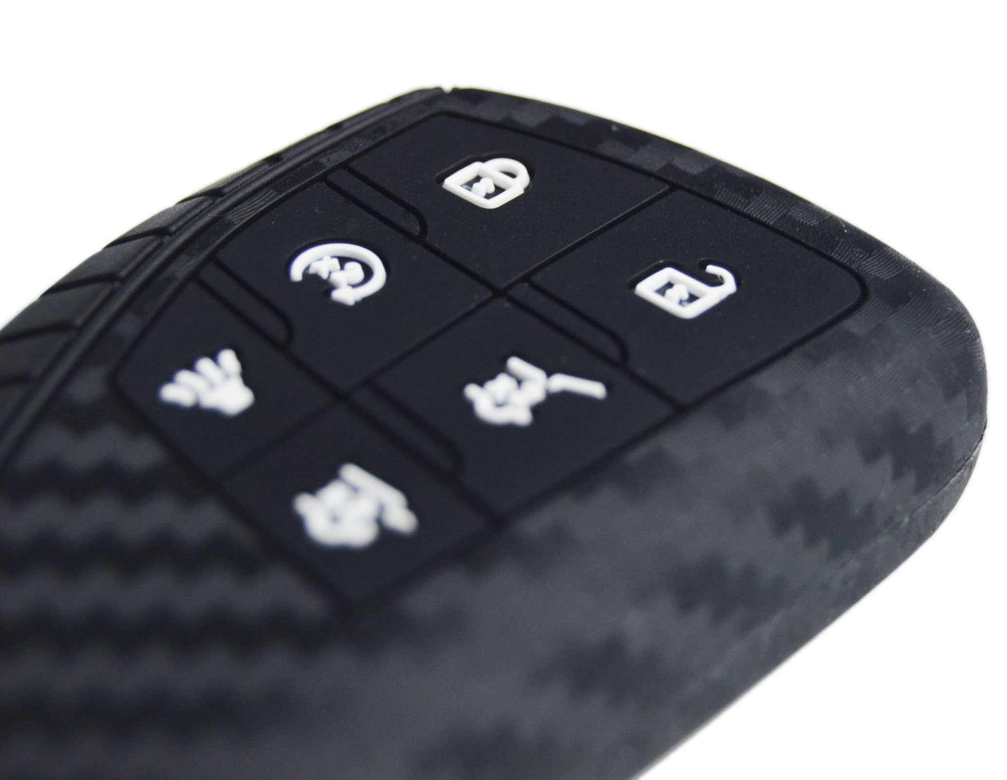 Carbon Silicone 6 buttons Key Fob Cover Case Protector for Chevrolet Suburban Tahoe Traverse Colorado Equinox RS and GMC Acadia