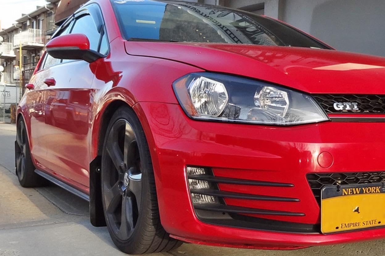 Rally Armor Mf37-Ur-Blk/Rd Black, Red Mud Flap With Logo (2015+ Vw Golf/Gti/Tsi Ur), 1 Pack