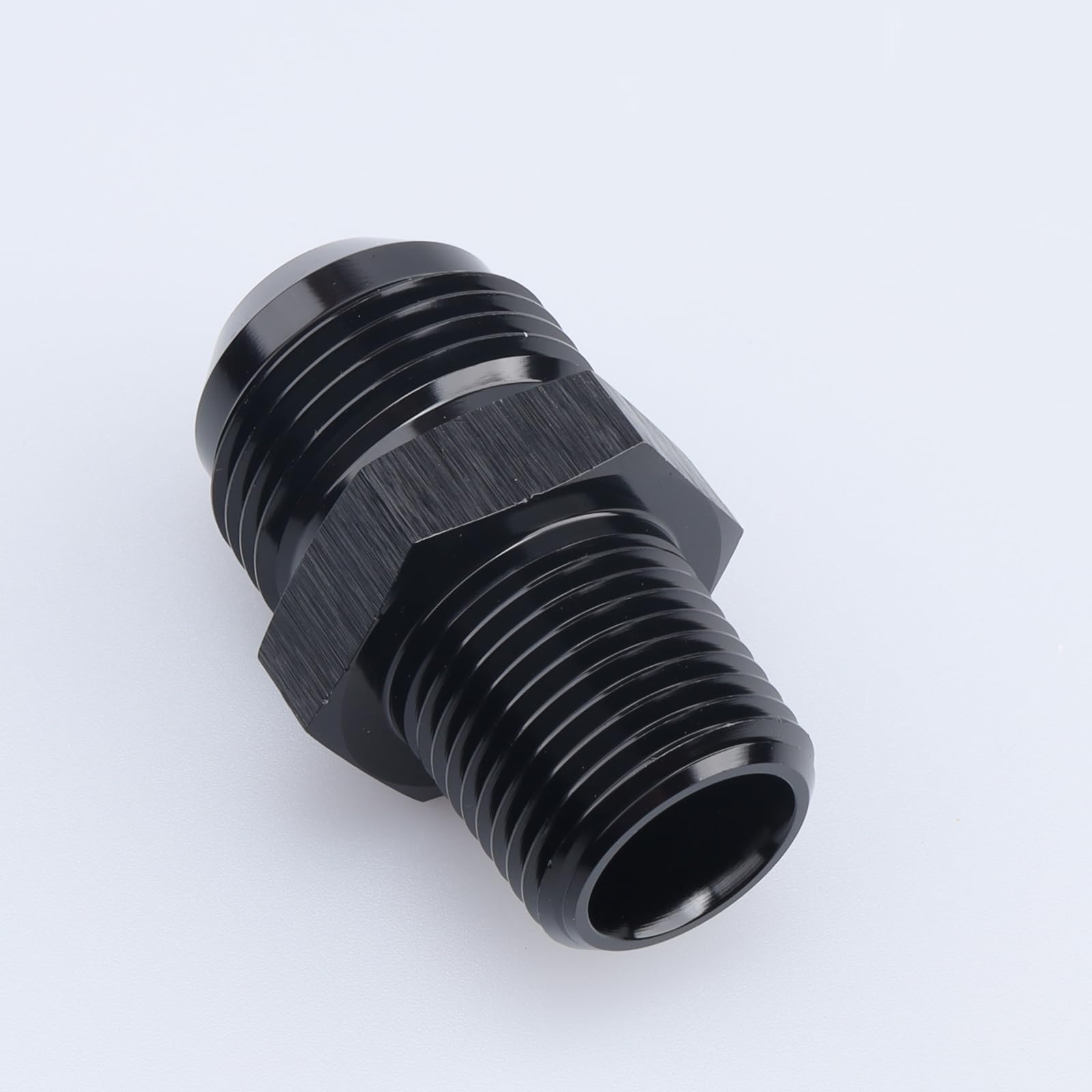 Ac Performance Male 1/2'' Npt To -12 An Flare Adapter Straight Aluminum Black