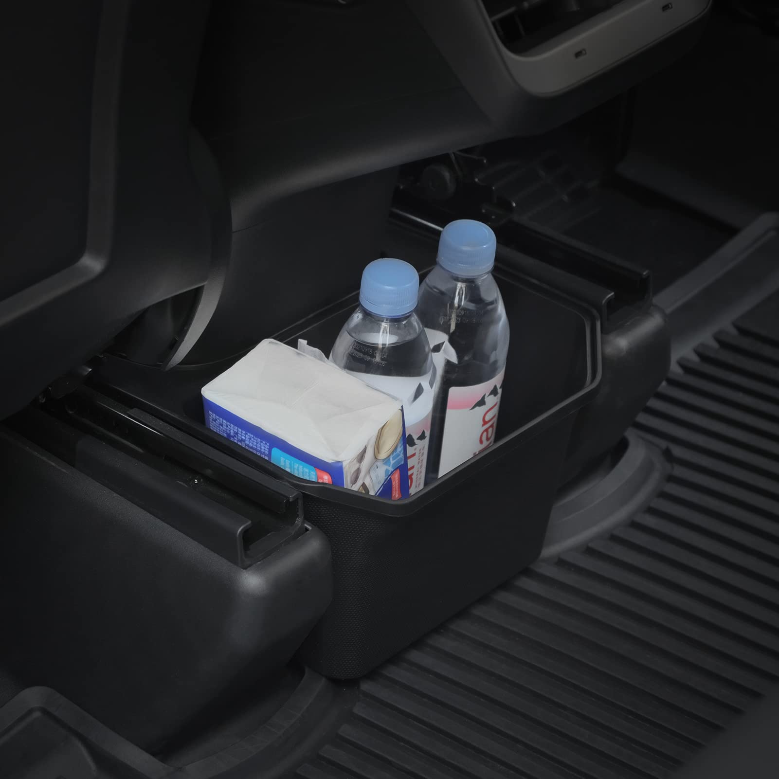 Jawjut Trash Can,Compatible With Tesla Model Y,Garbage Can Bin Accessories,Rear Center Console Storage Box Organizer,Black