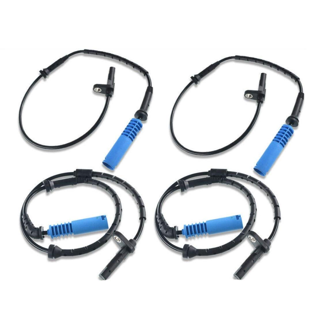 Set of 4 Front and Rear ABS Wheel Speed Sensors for BMW E53 X5 2003-2006