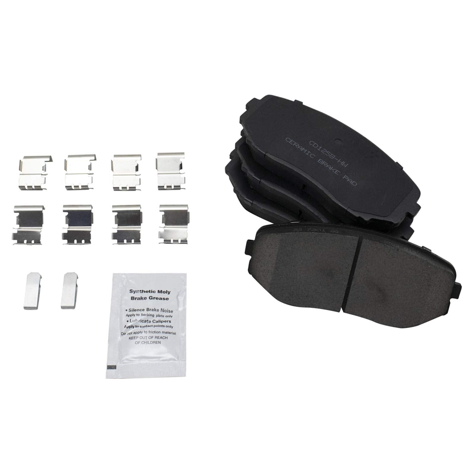 Trq Front Brake Pad & Rotor Kit Brake Pads Brake Rotor Ceramic Compatible With 2007-2009 Ford Edge Lincoln Mkx