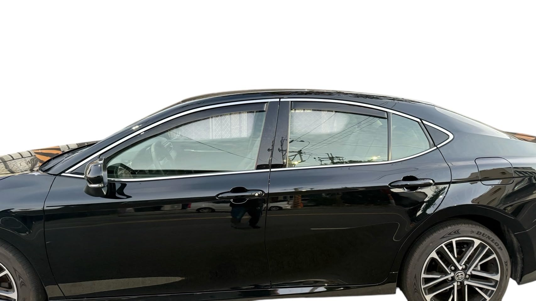 Optimal Co In-Channel Rain Guards for Toyota Camry 2025-2026, Black Acrylic Visor Deflectors, Model TYCMVS25C