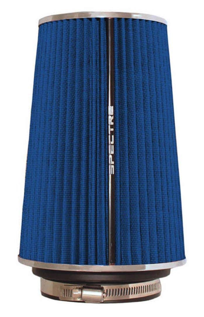 Spectre Universal Clamp-On Air Filter: High Performance, Washable Filter: Round Tapered; 3 in/3.5 in/4 in Flange ID; 8.75 in (22