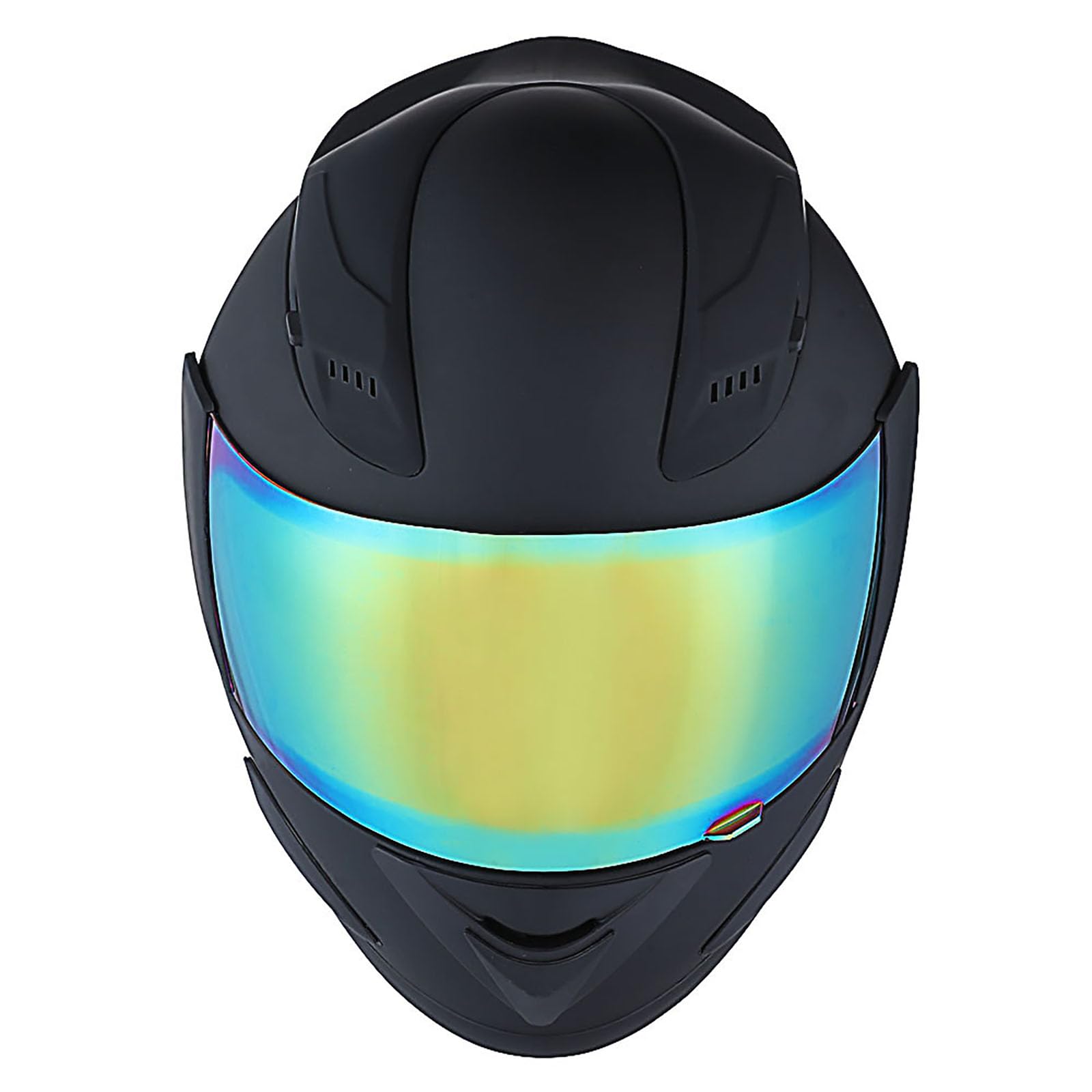 1Storm Full Face Motorcycle Helmet, Matt Black, Large (57-58 CM), Thermoplastic Alloy, Model HJDJ11ABS